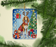 Load image into Gallery viewer, Saluki Christmas Reindeer Porcelain Ornament