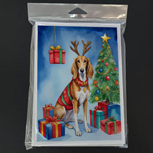 Load image into Gallery viewer, Saluki Christmas Reindeer Greeting Cards - Blank Note Cards – 8-Pack of Artist-Designed Cards with Envelopes