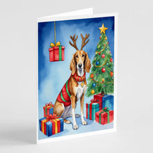 Load image into Gallery viewer, Saluki Christmas Reindeer Greeting Cards - Blank Note Cards – 8-Pack of Artist-Designed Cards with Envelopes