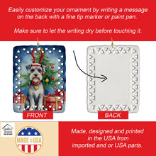 Load image into Gallery viewer, Schnauzer Christmas Reindeer Porcelain Ornament