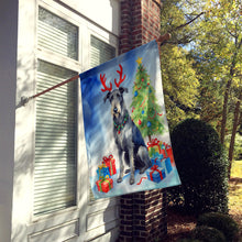 Load image into Gallery viewer, Scottish Deerhound Christmas Reindeer House Flag