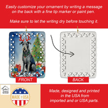 Load image into Gallery viewer, Scottish Deerhound Christmas Reindeer Porcelain Ornament