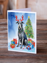 Load image into Gallery viewer, Scottish Deerhound Christmas Reindeer Greeting Cards - Blank Note Cards – 8-Pack of Artist-Designed Cards with Envelopes