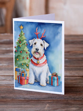 Load image into Gallery viewer, Sealyham Terrier Christmas Reindeer Greeting Cards - Blank Note Cards – 8-Pack of Artist-Designed Cards with Envelopes