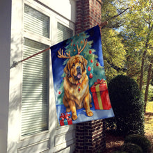 Load image into Gallery viewer, Tibetan Mastiff Christmas Reindeer House Flag