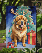 Load image into Gallery viewer, Tibetan Mastiff Christmas Garden Flag – Dog in Reindeer Antlers with Tree &amp; Gifts