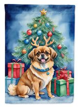 Load image into Gallery viewer, Tibetan Spaniel Christmas Reindeer House Flag