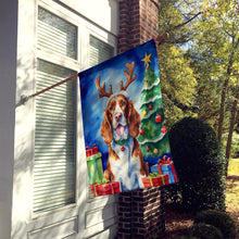 Load image into Gallery viewer, Welsh Springer Spaniel Christmas Reindeer House Flag