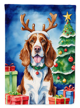 Load image into Gallery viewer, Welsh Springer Spaniel Christmas Reindeer House Flag