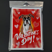 Load image into Gallery viewer, Boxer Happy Valentine's Day Greeting Cards - Blank Note Cards – 8-Pack of Artist-Designed Cards with Envelopes
