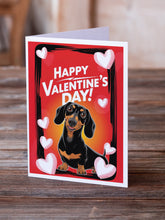 Load image into Gallery viewer, Dachshund Happy Valentine's Day Greeting Cards - Blank Note Cards – 8-Pack of Artist-Designed Cards with Envelopes
