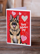Load image into Gallery viewer, German Shepherd Happy Valentine's Day Greeting Cards - Blank Note Cards – 8-Pack of Artist-Designed Cards with Envelopes