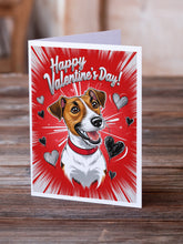 Load image into Gallery viewer, Jack Russell Terrier Happy Valentine's Day Greeting Cards - Blank Note Cards – 8-Pack of Artist-Designed Cards with Envelopes