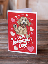 Load image into Gallery viewer, Labradoodle Happy Valentine's Day Greeting Cards - Blank Note Cards – 8-Pack of Artist-Designed Cards with Envelopes
