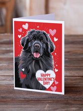 Load image into Gallery viewer, Newfoundland Happy Valentine's Day Greeting Cards - Blank Note Cards – 8-Pack of Artist-Designed Cards with Envelopes