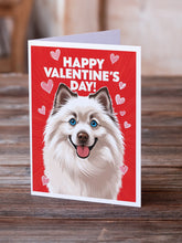 Load image into Gallery viewer, Samoyed Happy Valentine's Day Greeting Cards - Blank Note Cards – 8-Pack of Artist-Designed Cards with Envelopes