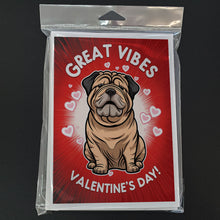 Load image into Gallery viewer, Shar Pei Happy Valentine's Day Greeting Cards - Blank Note Cards – 8-Pack of Artist-Designed Cards with Envelopes