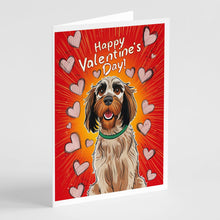 Load image into Gallery viewer, Wirehaired Pointing Griffon Happy Valentine's Day Greeting Cards - Blank Note Cards – 8-Pack of Artist-Designed Cards with Envelopes