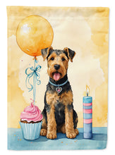 Load image into Gallery viewer, Airedale Terrier Happy Birthday Garden Flag –  Garden Flag by Caroline's Treasures