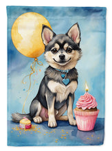 Load image into Gallery viewer, Alaskan Klee Kai Happy Birthday Garden Flag –  Garden Flag by Caroline's Treasures