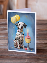 Load image into Gallery viewer, Dalmatian Happy Birthday Greeting Cards - Blank Note Cards – 8-Pack of Artist-Designed Cards with Envelopes