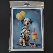 Load image into Gallery viewer, Dalmatian Happy Birthday Greeting Cards - Blank Note Cards – 8-Pack of Artist-Designed Cards with Envelopes