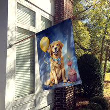 Load image into Gallery viewer, Golden Retriever Happy Birthday House Flag