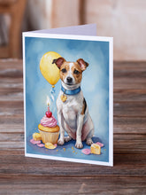 Load image into Gallery viewer, Jack Russell Terrier Happy Birthday Greeting Cards - Blank Note Cards – 8-Pack of Artist-Designed Cards with Envelopes