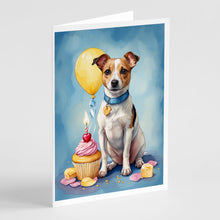 Load image into Gallery viewer, Jack Russell Terrier Happy Birthday Greeting Cards - Blank Note Cards – 8-Pack of Artist-Designed Cards with Envelopes