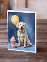 Load image into Gallery viewer, Kuvasz Happy Birthday Greeting Cards - Blank Note Cards – 8-Pack of Artist-Designed Cards with Envelopes