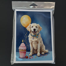 Load image into Gallery viewer, Kuvasz Happy Birthday Greeting Cards - Blank Note Cards – 8-Pack of Artist-Designed Cards with Envelopes