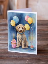 Load image into Gallery viewer, Labradoodle Happy Birthday Greeting Cards - Blank Note Cards – 8-Pack of Artist-Designed Cards with Envelopes
