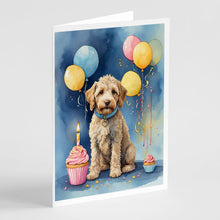 Load image into Gallery viewer, Labradoodle Happy Birthday Greeting Cards - Blank Note Cards – 8-Pack of Artist-Designed Cards with Envelopes