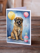 Load image into Gallery viewer, Leonberger Happy Birthday Greeting Cards - Blank Note Cards – 8-Pack of Artist-Designed Cards with Envelopes