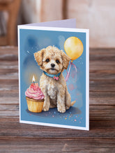 Load image into Gallery viewer, Maltipoo Happy Birthday Greeting Cards - Blank Note Cards – 8-Pack of Artist-Designed Cards with Envelopes