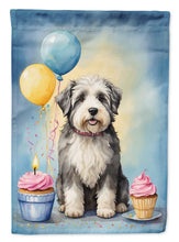 Load image into Gallery viewer, Old English Sheepdog Happy Birthday House Flag