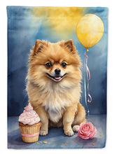 Load image into Gallery viewer, Pomeranian Happy Birthday House Flag