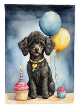Load image into Gallery viewer, Black Toy Poodle Happy Birthday House Flag