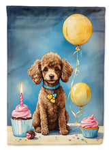 Load image into Gallery viewer, Chocolate Toy Poodle Happy Birthday Garden Flag –  Garden Flag by Caroline's Treasures