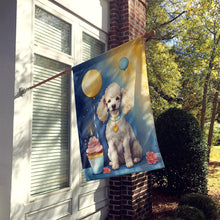 Load image into Gallery viewer, White Poodle Happy Birthday House Flag
