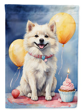 Load image into Gallery viewer, American Eskimo Happy Birthday House Flag