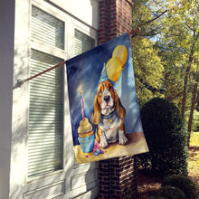 Load image into Gallery viewer, Basset Hound Happy Birthday House Flag