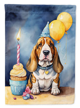 Load image into Gallery viewer, Basset Hound Happy Birthday House Flag