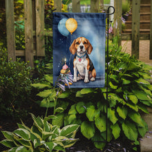 Load image into Gallery viewer, Beagle Happy Birthday Garden Flag – Dog Birthday Cupcake Yard Decor with Balloons