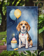Load image into Gallery viewer, Beagle Happy Birthday Garden Flag – Dog Birthday Cupcake Yard Decor with Balloons
