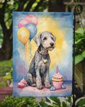 Load image into Gallery viewer, Bedlington Terrier Happy Birthday Garden Flag –Dog Birthday Cupcake Yard Decor with Balloons