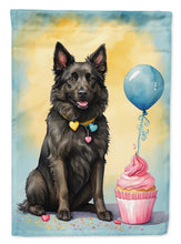 Load image into Gallery viewer, Belgian Sheepdog Happy Birthday Garden Flag –Dog Birthday Cupcake Yard Decor with Balloons