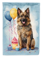 Load image into Gallery viewer, Belgian Tervuren Happy Birthday Garden Flag –Dog Birthday Cupcake Yard Decor with Balloons