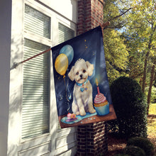 Load image into Gallery viewer, Bichon Frise Happy Birthday House Flag