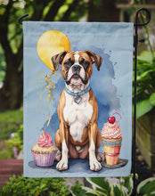 Load image into Gallery viewer, Boxer Happy Birthday Garden Flag –Dog Birthday Cupcake Yard Decor with Balloons
